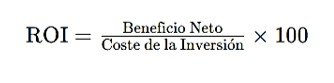Fórmula para calcular el ROI 