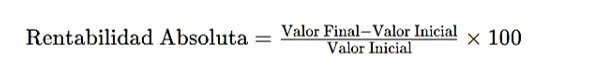 Formula para calcular la rentabilidad absoluta de un proyecto de inversión