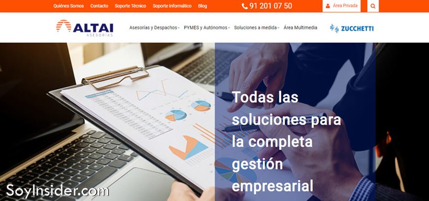 Captura de pantalla de Altai, es un ERP que conecta todos los módulos de la empresa