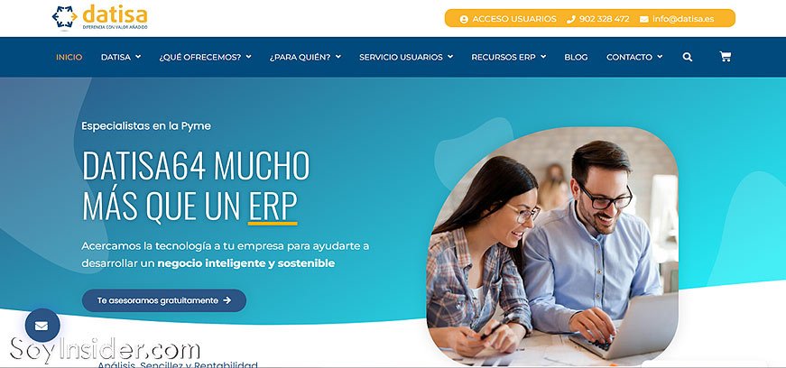 Captura de pantalla de Datisa, software de gestión fiscal, diseñado para satisfacer las necesidades de las PYMES.