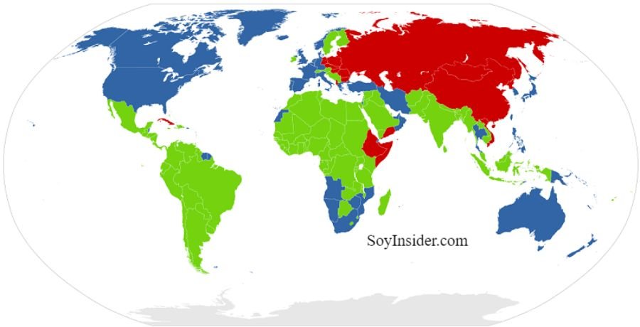 Imagen de una geográfica en concepto de diversificación geográfica