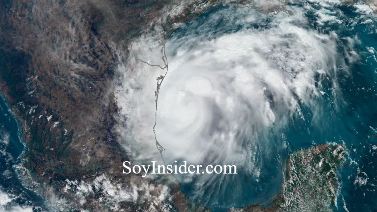 Imagen de Huracán Francine cerca de golf de México en septiembre de 2024