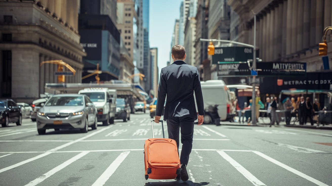 Insider de Orange camina por las calles de Nueva York tras anunciar su retirada de la bolsa