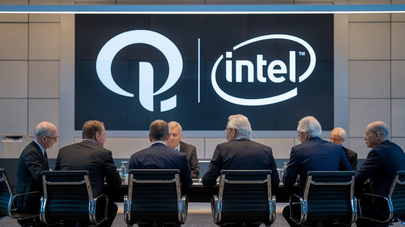 Imagen que simula una reunión para la adquisición de Intel por parte de Qualcomm