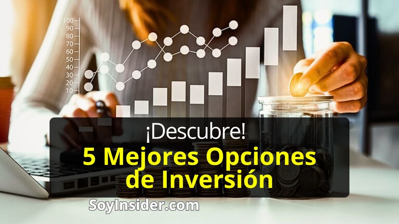 Comenzar a Invertir: Descubre Las 5 Mejores Opciones del Mercado para invertir, imagen de una mujer en una oficina analizando las opciones para invertir su dinero. está acompañado por el logotipo de "SoyInsider.com" en la parte inferior.