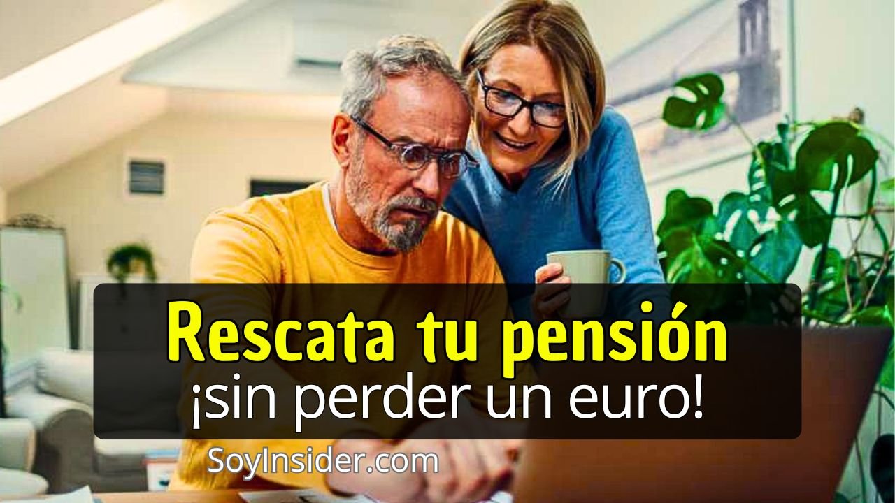 Cómo rescatar tu plan de pensiones y evitar el hachazo de Hacienda ¡No pagues de más!, en la imagen una pareja de adultos mayores realizando un rescate de pensión.