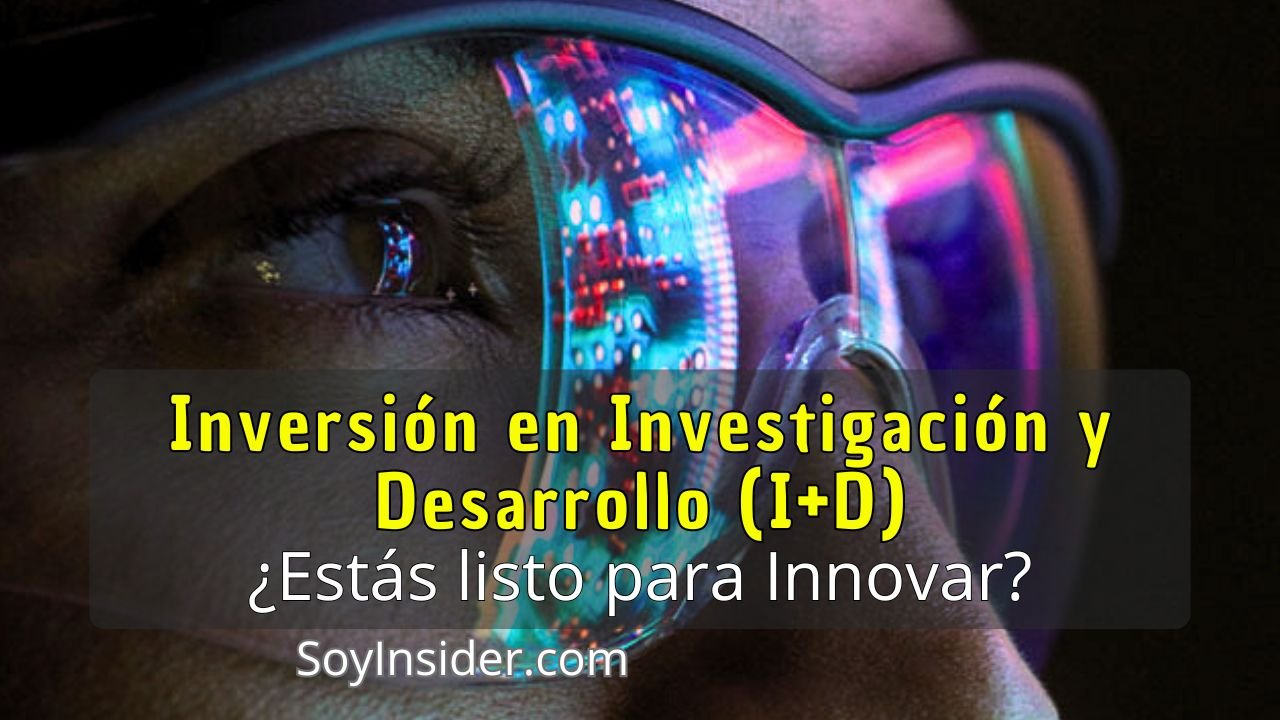 Inversión en Investigación y Desarrollo (I+D) Descubre cómo invertir en I+D, y qué beneficios obtendrás. rostro de una mujer con lentes que reflejan la representación del futuro (inversión en Investigación y Desarrollo)