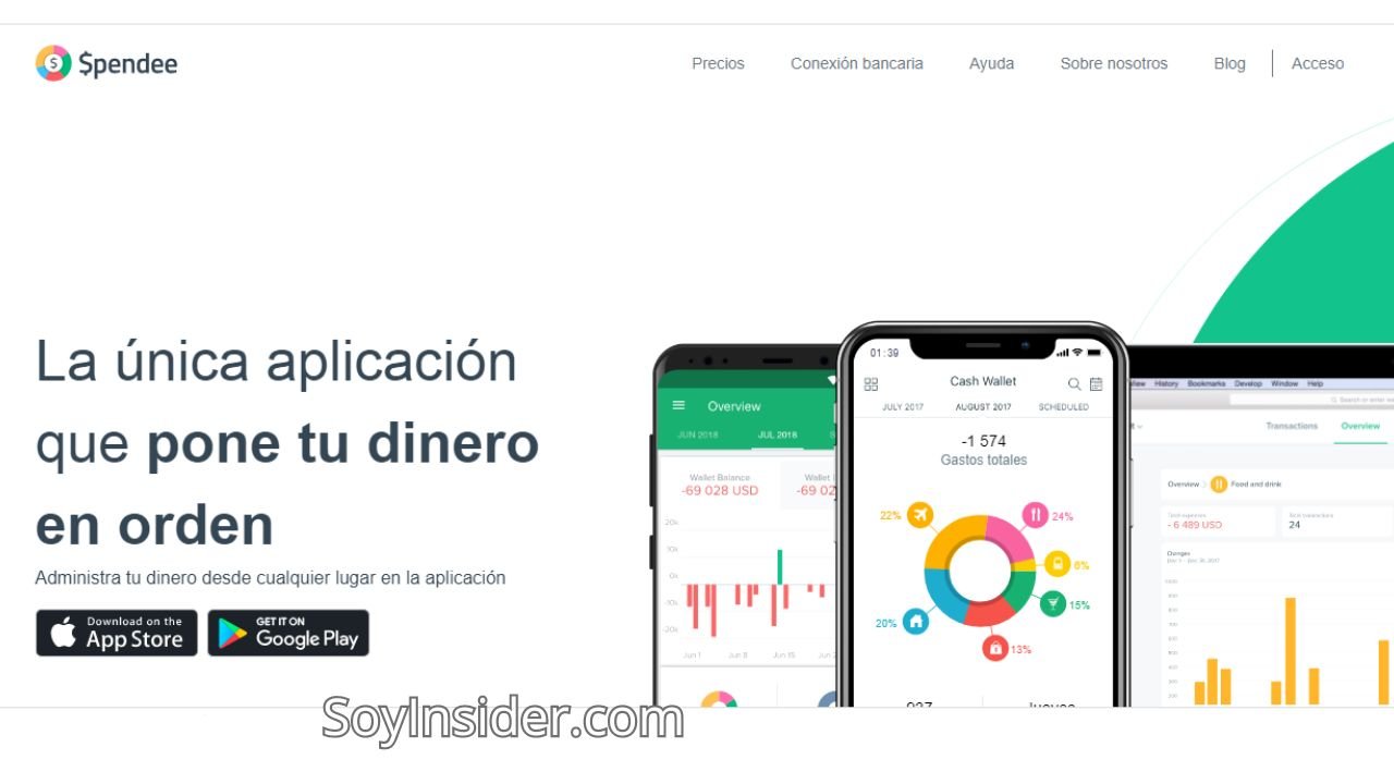 Las mejores Apps para gentionar tus finanzas en la imagen captura de pantalla de la app Spendee