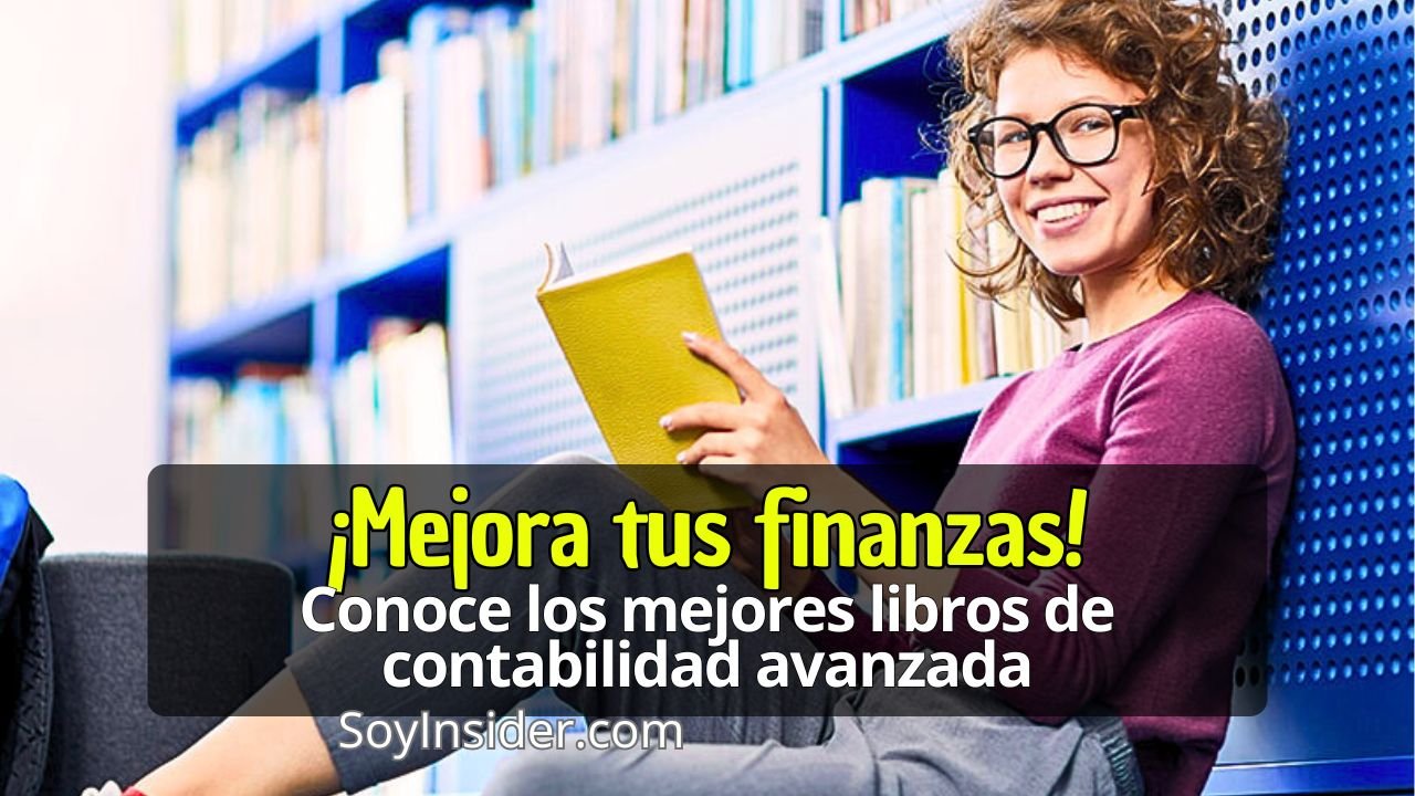 Los 5 Mejores Libros de Contabilidad Avanzada para Dominar las Finanzas. en la imagen una joven leyendo libros de contabilidad en la biblioteca