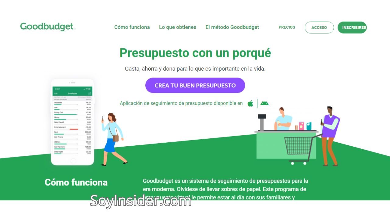 Mejores Aplicaciones de Gestión Financiera Organiza tus finanzas sin complicaciones. en la imagen captura de pantalla de la aplicación Goodbudget
