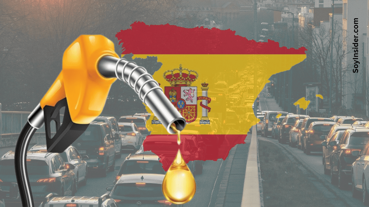 Gráfico que refleja el aumento en los precios de los carburantes en España
