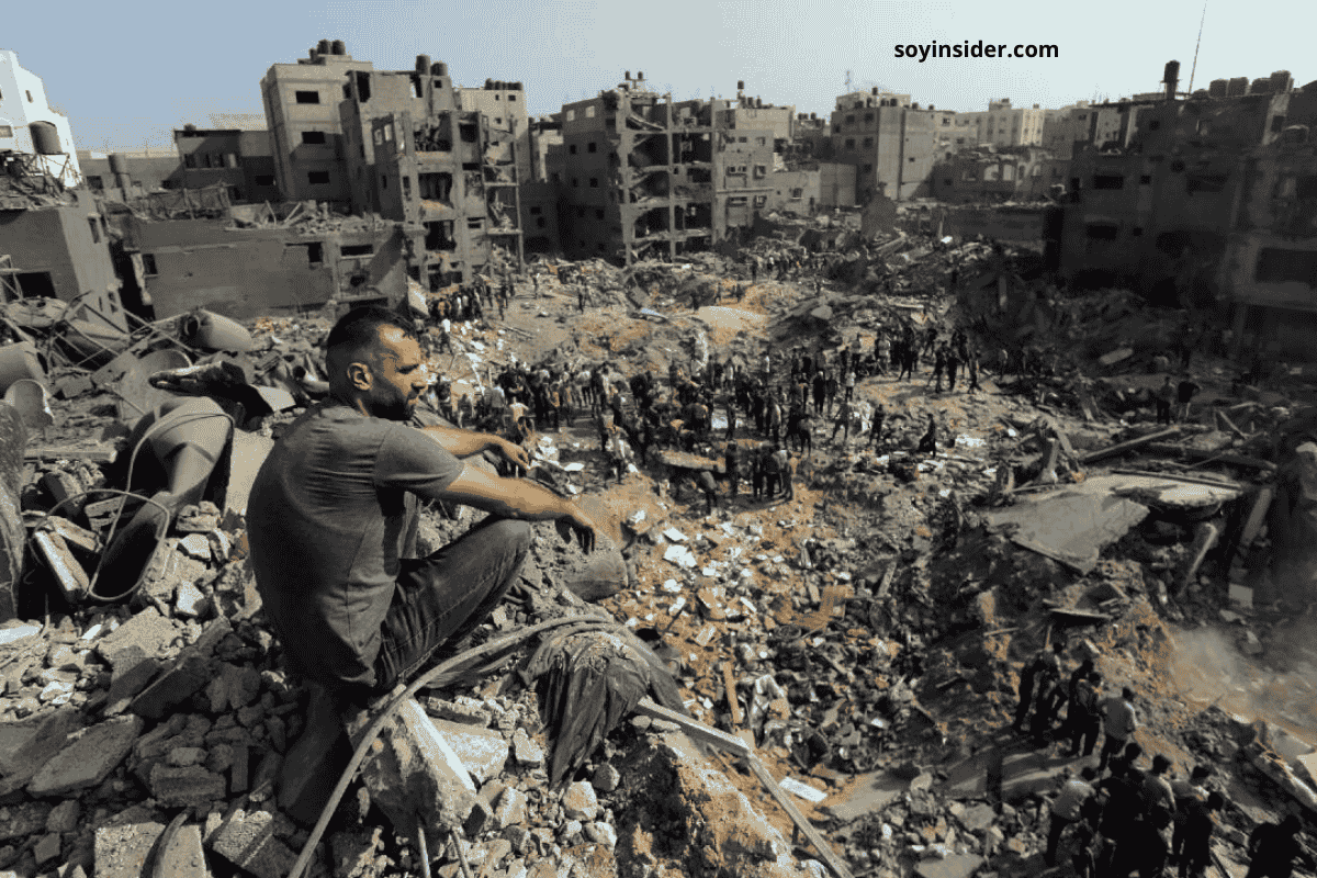 caída drástica del PIB de Gaza en 2024 y el aumento del desempleo tras un año de conflicto.