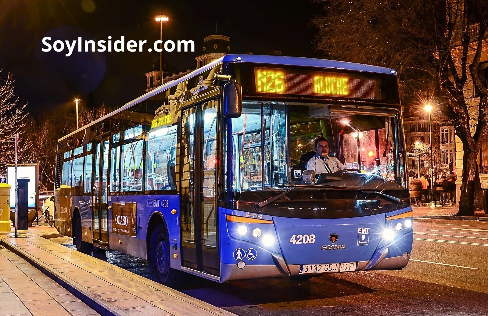 Autobús que mantendrá la huelga de autobuses en España, en Black Friday y navidad.