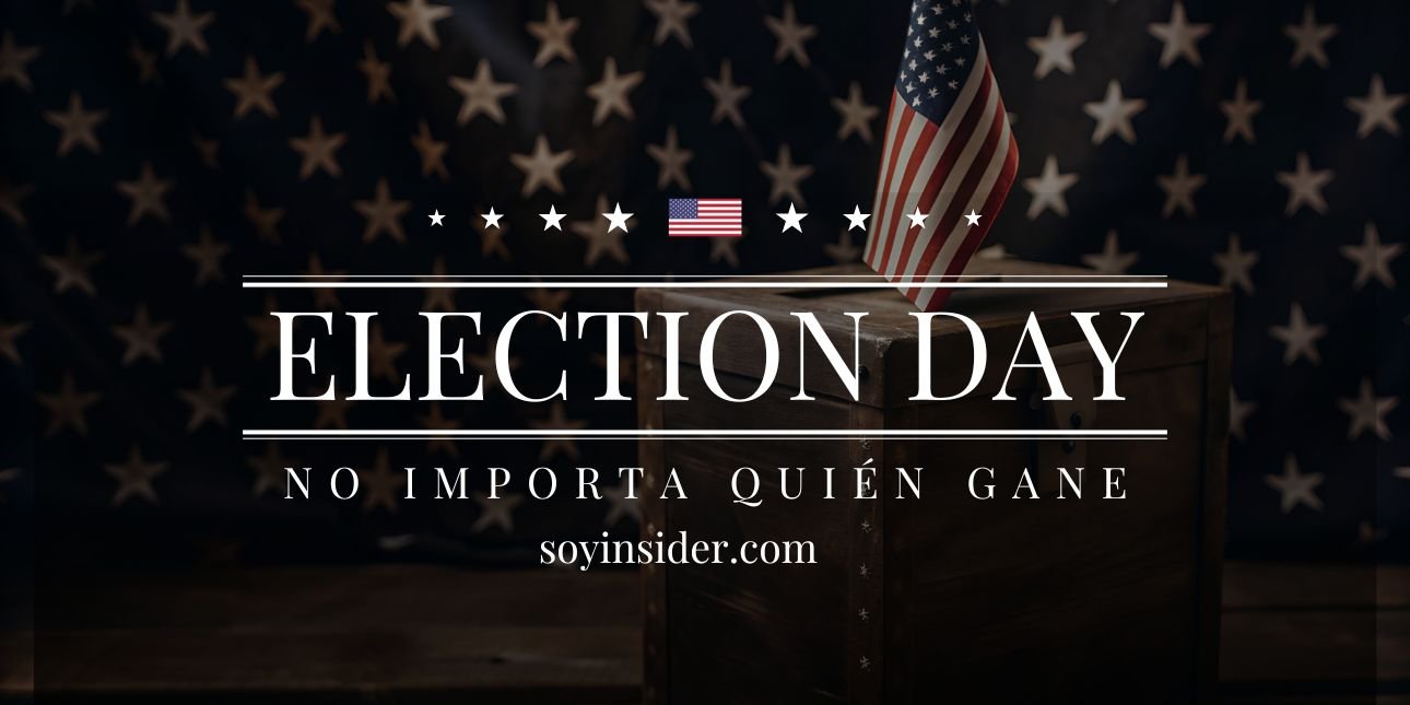 No importa quién gane las elecciones en los Estados Unidos. Creatividad para la portada del artículo en Soy Insider