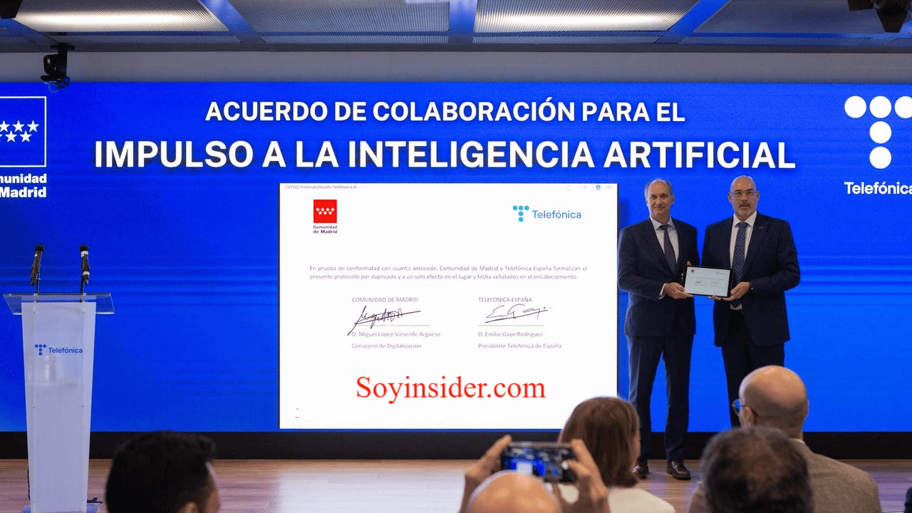 Telefónica y Madrid firman un acuerdo para aplicar IA en los servicios públicos