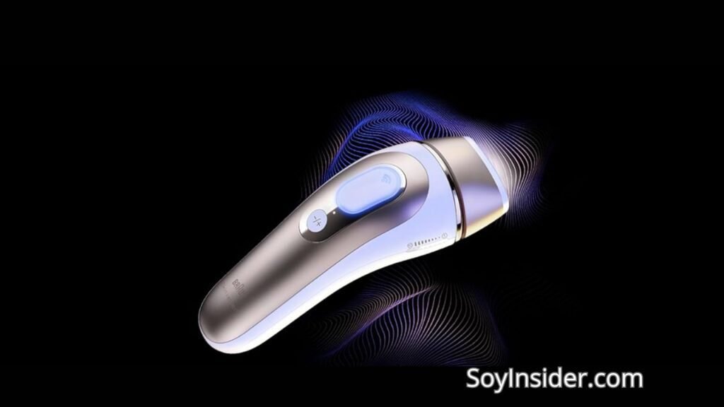 en la imagen una depiladoras de luz pulsada para hombre calidad-precio, con fondo totalmente negro. Consejos prácticos para el mantenimiento de tu depiladora IPL