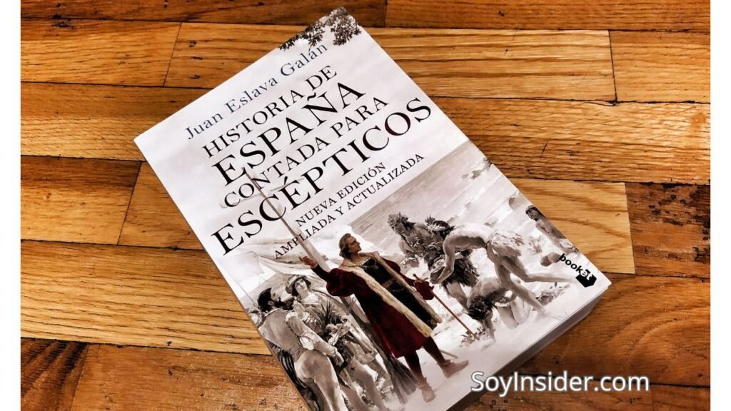 Dónde Comprar los Mejores Libros de Historia de España, en la imagen la portada de un libro de historia de españasobre una mesa de madera.