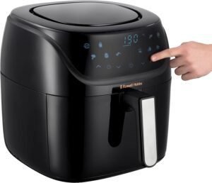 Imagen sobre opiniones de Russell Hobbs Freidora de Aire sin Aceite 8 litros, air fryer XXL, 10 programas, pantalla LED táctil