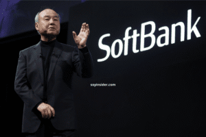 Masayoshi Son, fundador de SoftBank, presentando su visión para competir con Nvidia en el mercado de chips de IA.