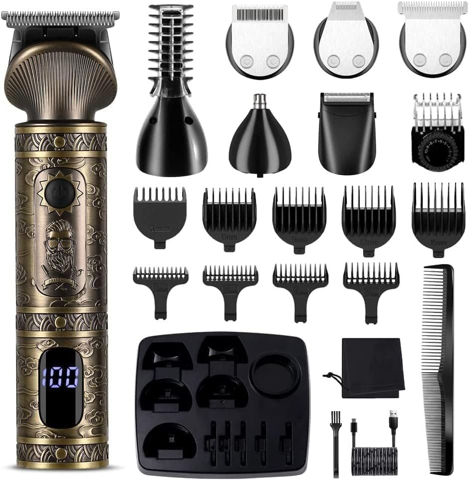 Imagen de la **Surker Recortadora de Barba** y **Afeitadora Eléctrica para Hombre** con diseño ergonómico, cuchillas de precisión y accesorios para un afeitado y perfilado profesional. Ideal para un acabado limpio y definido.