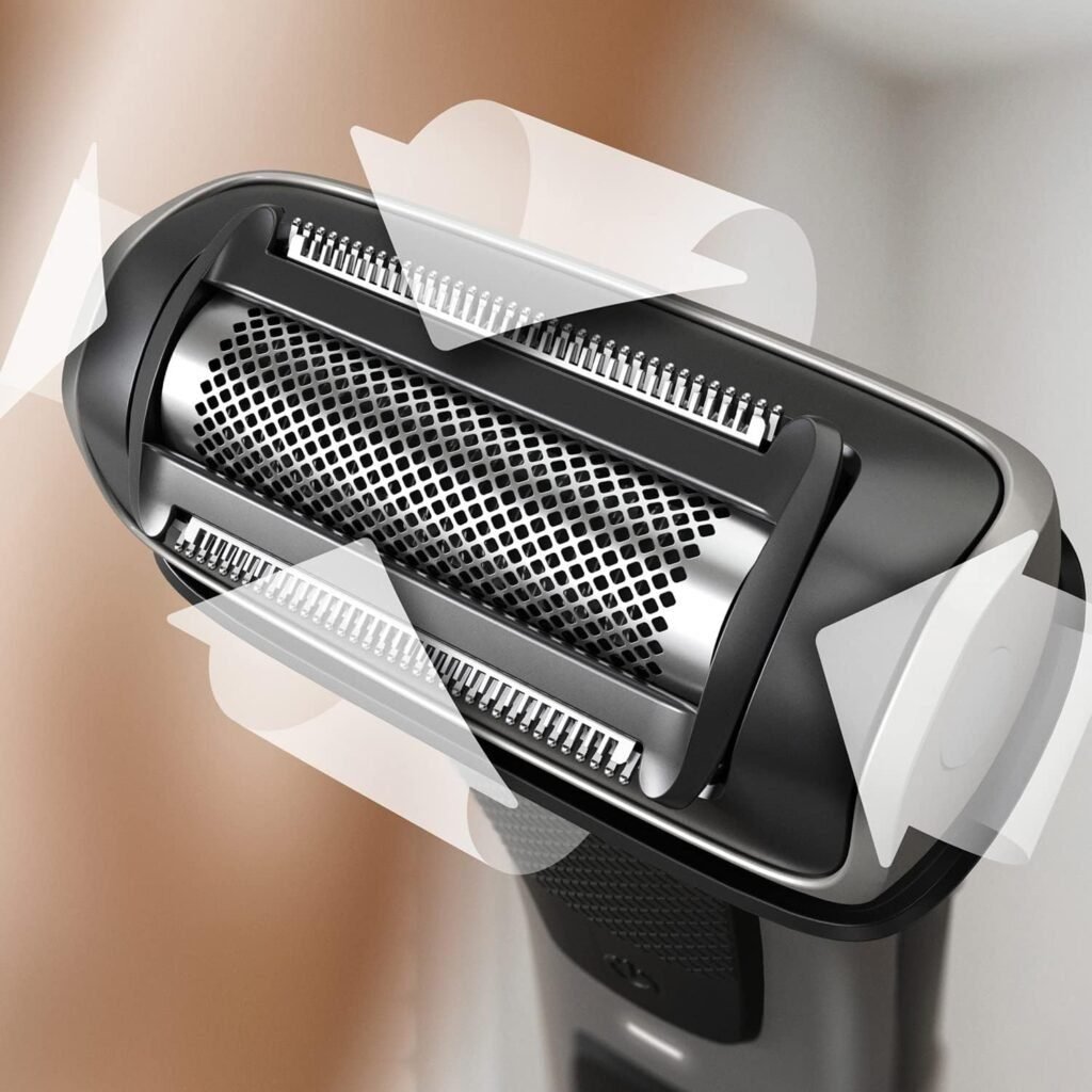 Afeitadora corporal Philips Serie 7000 BG7025/15 con cabezal bidireccional. Diseño ergonómico y tecnología avanzada para un afeitado preciso y cómodo. Ideal para cuerpo completo.