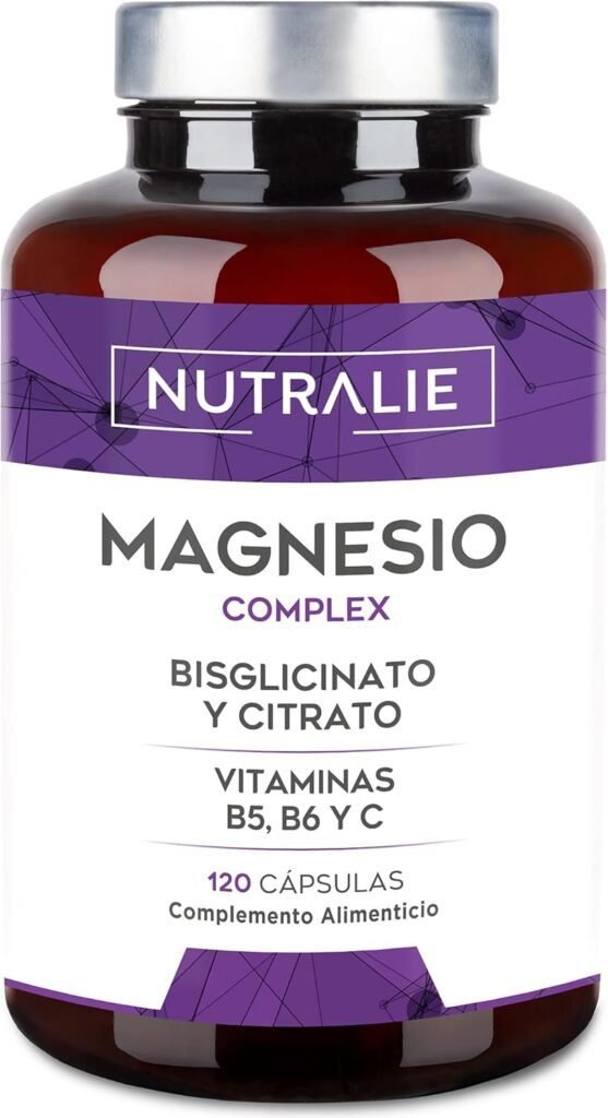 Imagen del suplemento **Citrato de Magnesio 1545mg + Magnesio Bisglicinato 600mg** en envase premium. Alta biodisponibilidad para mejorar el bienestar muscular, óseo y nervioso. Ideal para quienes buscan opiniones sobre este complejo de magnesio de alta calidad.
