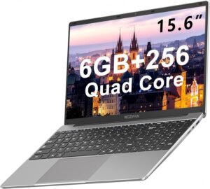 Ordenador portátil WOZIFAN 15.6" J4105 con pantalla Full HD, procesador Intel Celeron J4105, 8GB RAM y 256GB SSD. Diseño ligero y elegante, ideal para trabajo y estudio. Descubre opiniones y características del WOZIFAN 15.6".