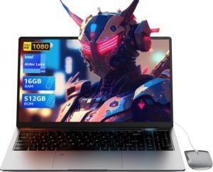 Imagen del portátil PINSTONE 15.6" con 16 GB de RAM y 512 GB SSD. Diseño elegante y moderno, ideal para alto rendimiento y multitarea. Descubre opiniones y valoraciones sobre este ordenador portátil.