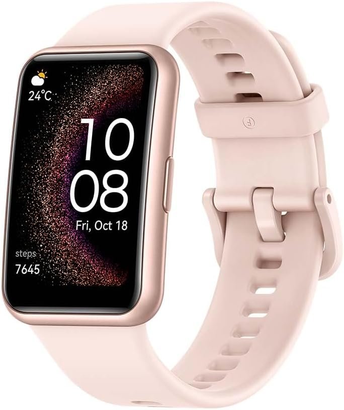 Reloj inteligente HUAWEI Watch FIT Special Edition en color elegante, con pantalla AMOLED rectangular y correas cómodas. Descubre opiniones sobre su diseño ligero, monitoreo de salud y batería de larga duración. Ideal para deporte y estilo diario.