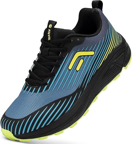 Imagen de las FitVille Zapatillas Anchos Trail Running para Hombre, diseñadas para senderismo y trekking en exteriores. Zapatos de montaña ligeros con ajuste ancho, ideales para mayor comodidad y estabilidad en terrenos difíciles.