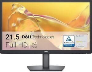 Imagen del monitor Dell SE2225H de 21.5 pulgadas con resolución Full HD (1920x1080). Diseño elegante, pantalla de calidad y perfecto para trabajo o entretenimiento. Opiniones y reseñas sobre su desempeño y características.