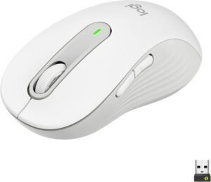 Ratón inalámbrico Logitech Signature M650 L en color [color específico si aplica]. Diseño ergonómico para mayor comodidad, conectividad Bluetooth y USB Logi Bolt, y desplazamiento SmartWheel para precisión y velocidad. Ideal para productividad y uso diario.