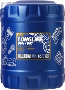 Imagen del aceite de motor MANNOL O.E.M. 5W-30, envase de 10 litros. Lubricante sintético de larga duración, diseñado para alto rendimiento y protección del motor. Ideal para diversas marcas y modelos de vehículos.