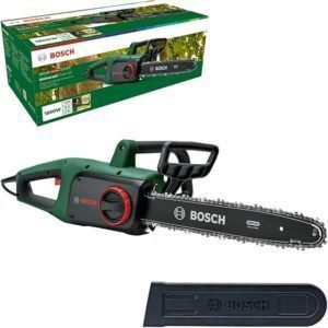 Imagen del producto **Bosch Home and Garden 06008B8303 Sierra de Cadena UniversalChain 35**. Diseño compacto y ergonómico con potente motor para cortes precisos. Ideal para trabajos de jardinería y bricolaje.