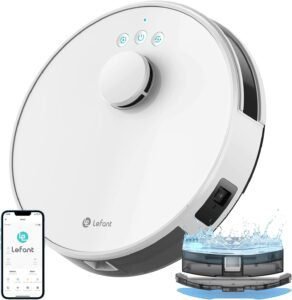 Imagen del **LEFANT M1 Robot Aspirador y Fregasuelos con mapeo**, un potente dispositivo de limpieza con navegación inteligente, ideal para eliminar polvo y suciedad en todo tipo de suelos.
