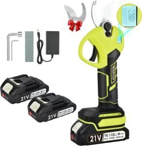 Tijeras de podar eléctricas Vothen 30 mm – Opiniones y detalles del producto. Diseño ergonómico, cuchillas afiladas y batería de larga duración para una poda eficiente y sin esfuerzo.