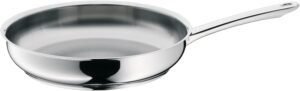 Imagen de la sartén WMF Profi Ø 20 cm sin revestimiento. Sartén profesional de acero inoxidable de alta calidad, ideal para cocinar a altas temperaturas. Diseño resistente y duradero, perfecto para chefs y aficionados a la cocina.