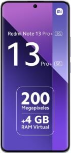 Imagen del Xiaomi Redmi Note 13 Pro+ 5G - Smartphone de 8+256 GB en color elegante, mostrando su diseño premium, pantalla de alta resolución y módulo de cámaras avanzadas. Ideal para quienes buscan potencia, conectividad 5G y gran capacidad de almacenamiento.