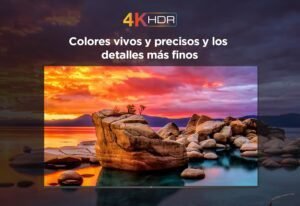 TV TCL 43V6B 43 pulgadas 4K Ultra HD con HDR y Smart TV con Google TV – Vista frontal del televisor mostrando su pantalla de alta definición y diseño moderno.