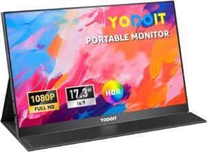 Imagen del monitor portátil Yodoit. Diseño compacto, pantalla de alta resolución y conectividad versátil. Descubre opiniones y valoraciones sobre el Yodoit Monitor Portátil.
