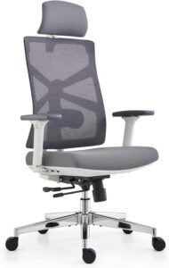 Silla de oficina ergonómica HOLLUDLE con respaldo adaptativo, diseñada para máximo confort y soporte lumbar. Ideal para largas jornadas laborales, cuenta con materiales de alta calidad y ajuste personalizado.