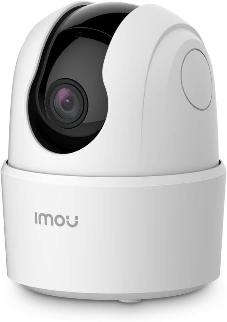 Imagen de la **Imou Cámara IP WiFi Interior 2K (3MP)**, diseñada para ofrecer videovigilancia de alta resolución con conexión inalámbrica. Ideal para el hogar o la oficina, con detección de movimiento, visión nocturna y almacenamiento en la nube.