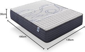 Imagen del colchón viscoelástico Naturalex Perfectsleep. Diseño ergonómico y transpirable para un descanso óptimo. Con tecnología de memoria de forma y materiales de alta calidad.