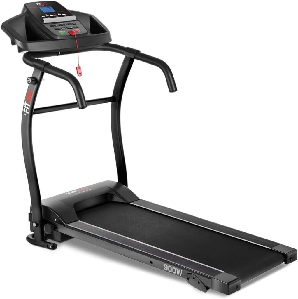 Imagen de la cinta de andar plegable Fitfiu Fitness MC-90 con velocidad máxima de 10 km/h, diseño compacto y estructura resistente, ideal para entrenamiento en casa.