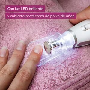Imagen del Beurer MP 62 Set de manicura y pedicura con torno eléctrico para uñas y 10 accesorios de alta calidad, ideal para cuidado profesional en casa.