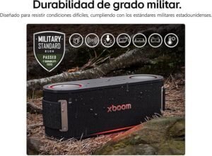 Altavoz inalámbrico LG XBOOM Bounce con Bluetooth, potencia de 40W, tecnología Sound Boost y resistencia al agua IP67 – Diseño portátil y moderno ideal para exteriores y fiestas.