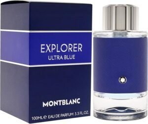 Imagen del perfume Explorer Ultra Blue Eau de Parfum Vaporizador 100 ml – elegante frasco azul ideal para hombres modernos que buscan frescura y sofisticación.