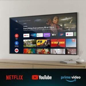 Imagen del televisor Cecotec TV LED 32" Smart TV A Series ALH00032NS con resolución HD, sistema operativo Android 11, diseño moderno y compacto, ideal para salones o habitaciones; incluye Chromecast integrado para compartir contenido fácilmente desde el móvil.