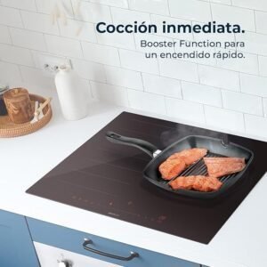 Imagen de la placa de inducción portátil Cecotec Bolero Squad I 3300 FullFlex de 1 fuego con 7400W de potencia, diseño moderno en color negro, ideal para cocinar de forma eficiente y rápida.