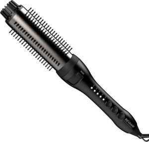 Imagen del cepillo térmico Revamp Progloss para pelo rizado, brocha redonda de cerámica con tecnología de iones, ideal para moldear y alisar rizos con acabado profesional.